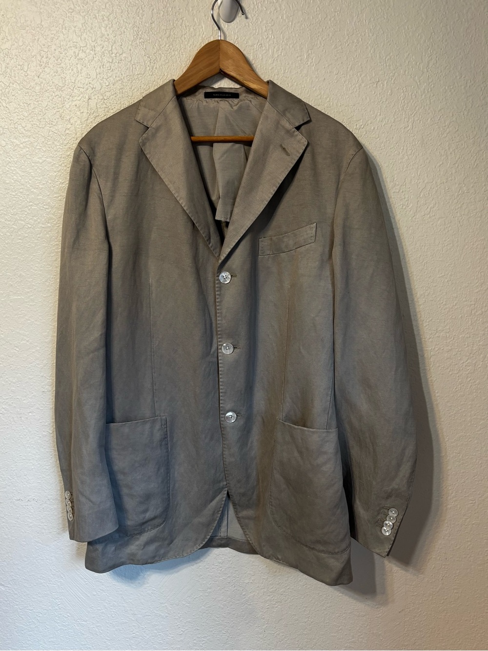 Boglioli Silk & Linen Blend K Jacket Size 52 (US 42R)